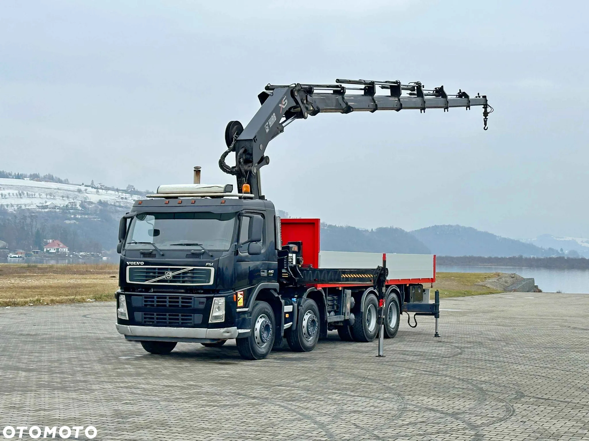 Volvo FM 440 * PLATFORMA 7,30 m * HIAB 377 E - 7 HIDUO + PILOT / 8x4 - 2