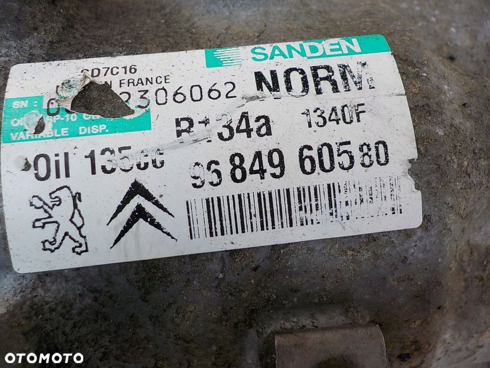 CITROEN C4 SPRĘŻARKA POMPA KLIMATYZACJI 9684960580 - 3