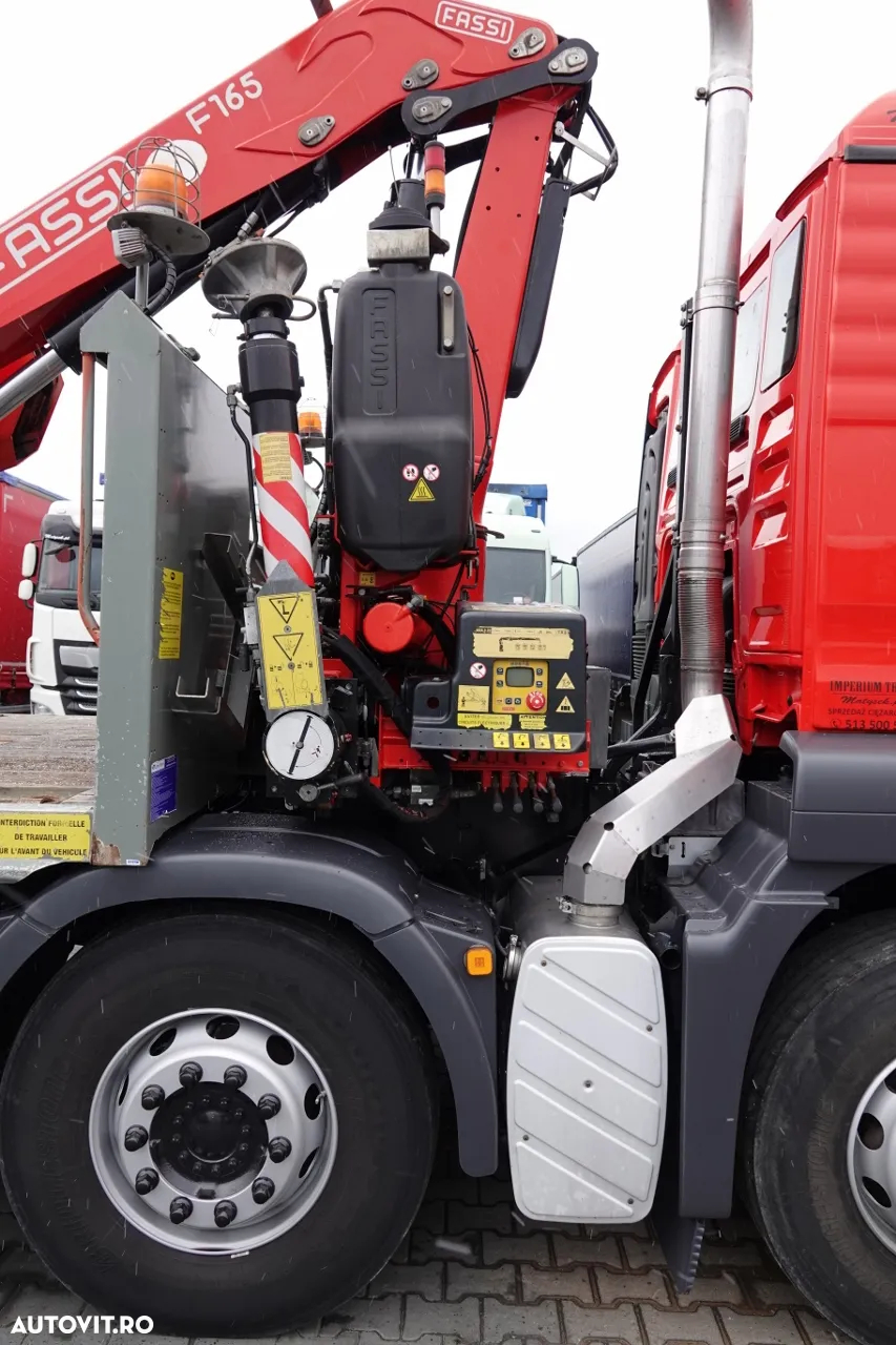 MAN TGS 35.360 / 8x2-4 / CAMION + HDS FASSI F165 A.2.22 / AXIE LIFTATOR / 4 AXI / GAMA HIDRAULICA / TROLIU / ASISTENTA RUTIERA - 13
