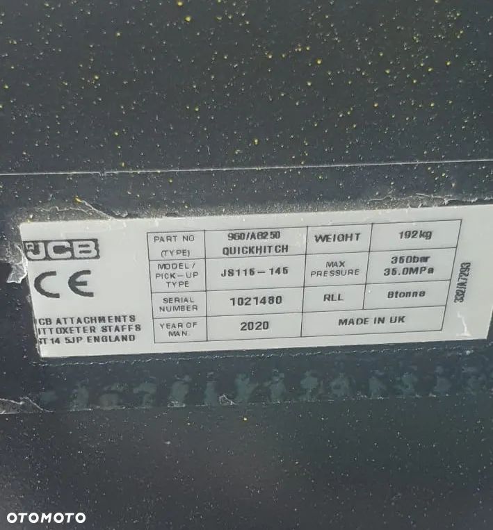 Szybkozłącze hydrauliczne JCB JS115-145 ORYGINALNE, używane - b.dobry stan - 2