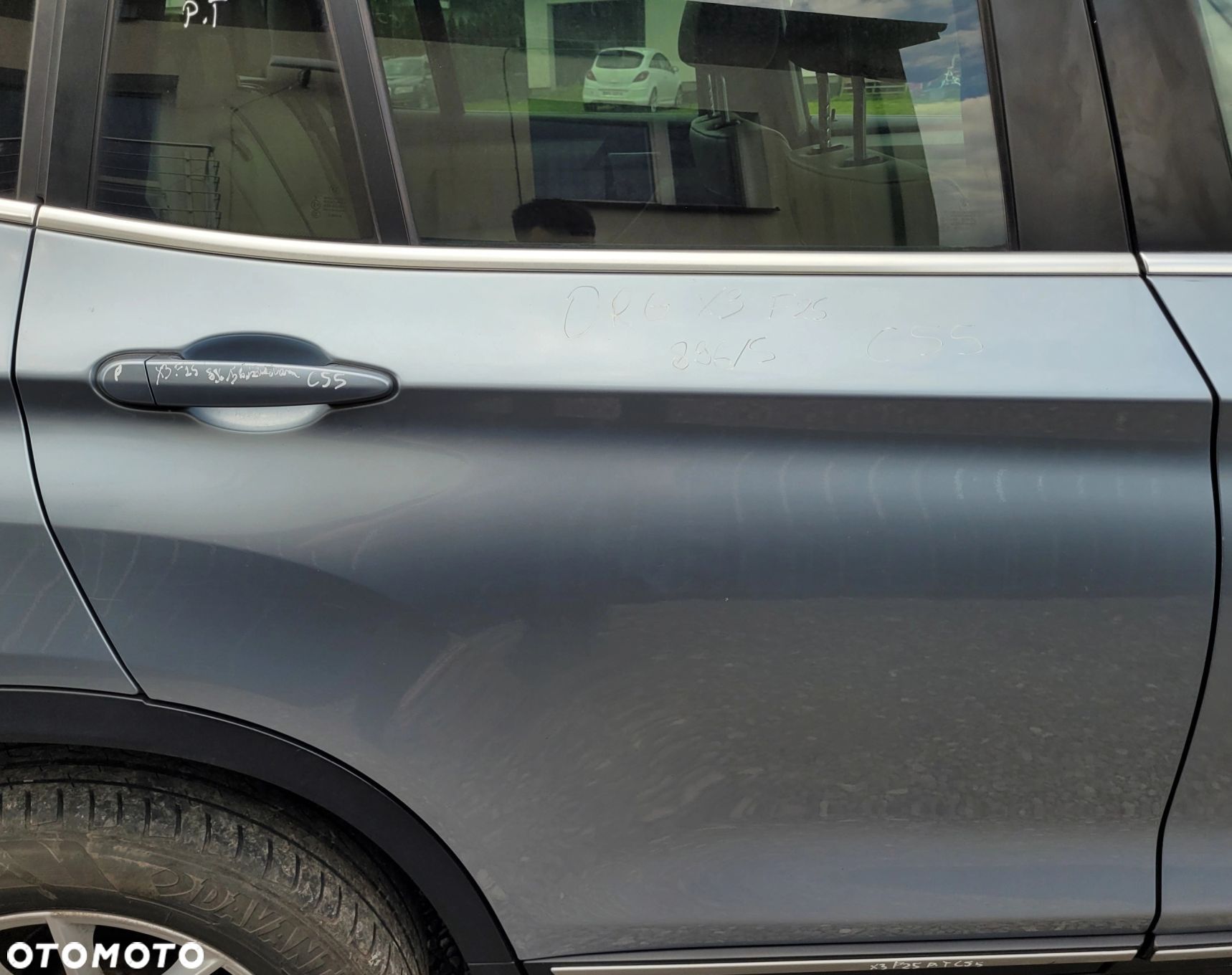 DRZWI PRAWY TYŁ TYLNE BMW X3 F25 896 BLUEWATER ORG LAKIER C55 - 1