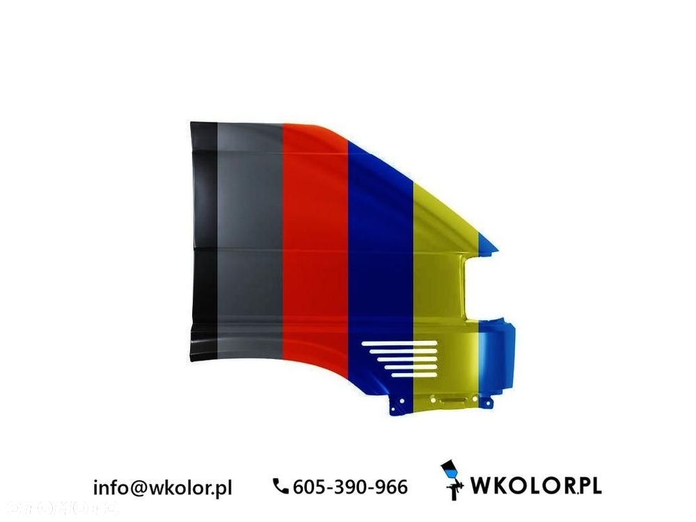 NOWY BŁOTNIK VW TRANSPORTER T4 (70B, 70C, 7DB, 7DK, 70J, 70K, 7DC, 7 1998-2003 LAKIEROWANY W KOLOR - 1