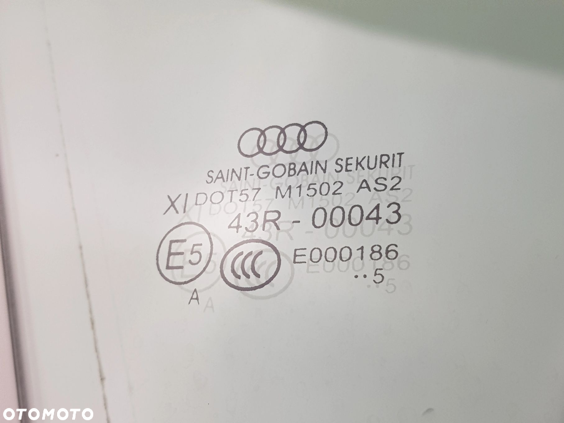 Szyba boczna drzwi Podwójna Przód Przód Audi A6 C7 2015 4G0845022C - 5