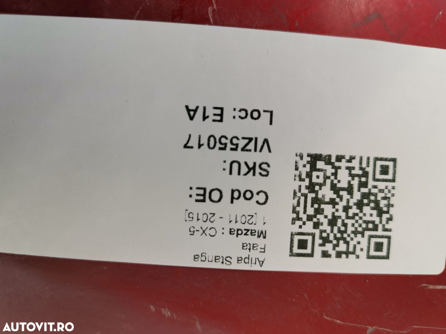 Aripa Stanga Fata Mazda  CX-5 1 [2011 - 2015] Originala - 8