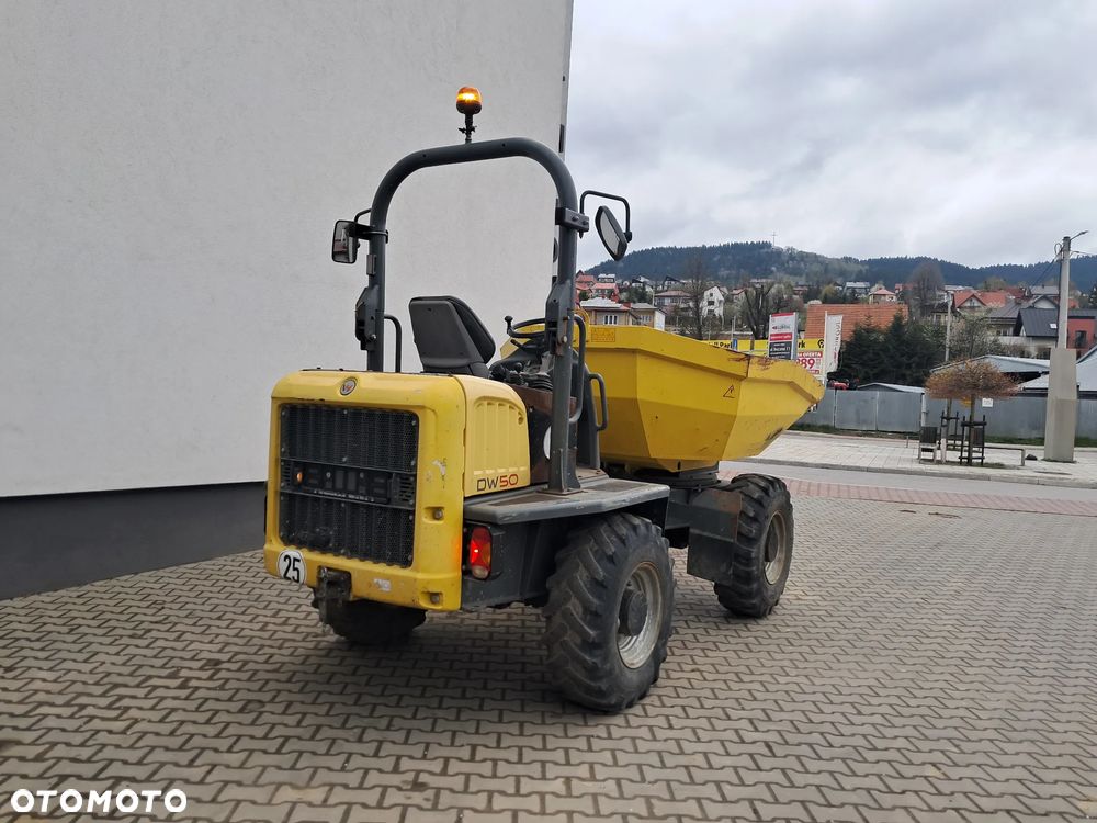 Wacker Neuson DW 50 WOZIDŁO OBROTOWE hydrostat automat ład. 5 t ton obrót + kiper ROK 2016 silnik DEUTZ mocne 74KM TURBO oświetlenie drogowe lusterka jazda szybka/wolna Terex ta6s ausa d600 apg Thwaites 6  Mecalac Jcb kierunkowskazy WYWROTKA DUMPER 4x4 budowlane sprawne - 5