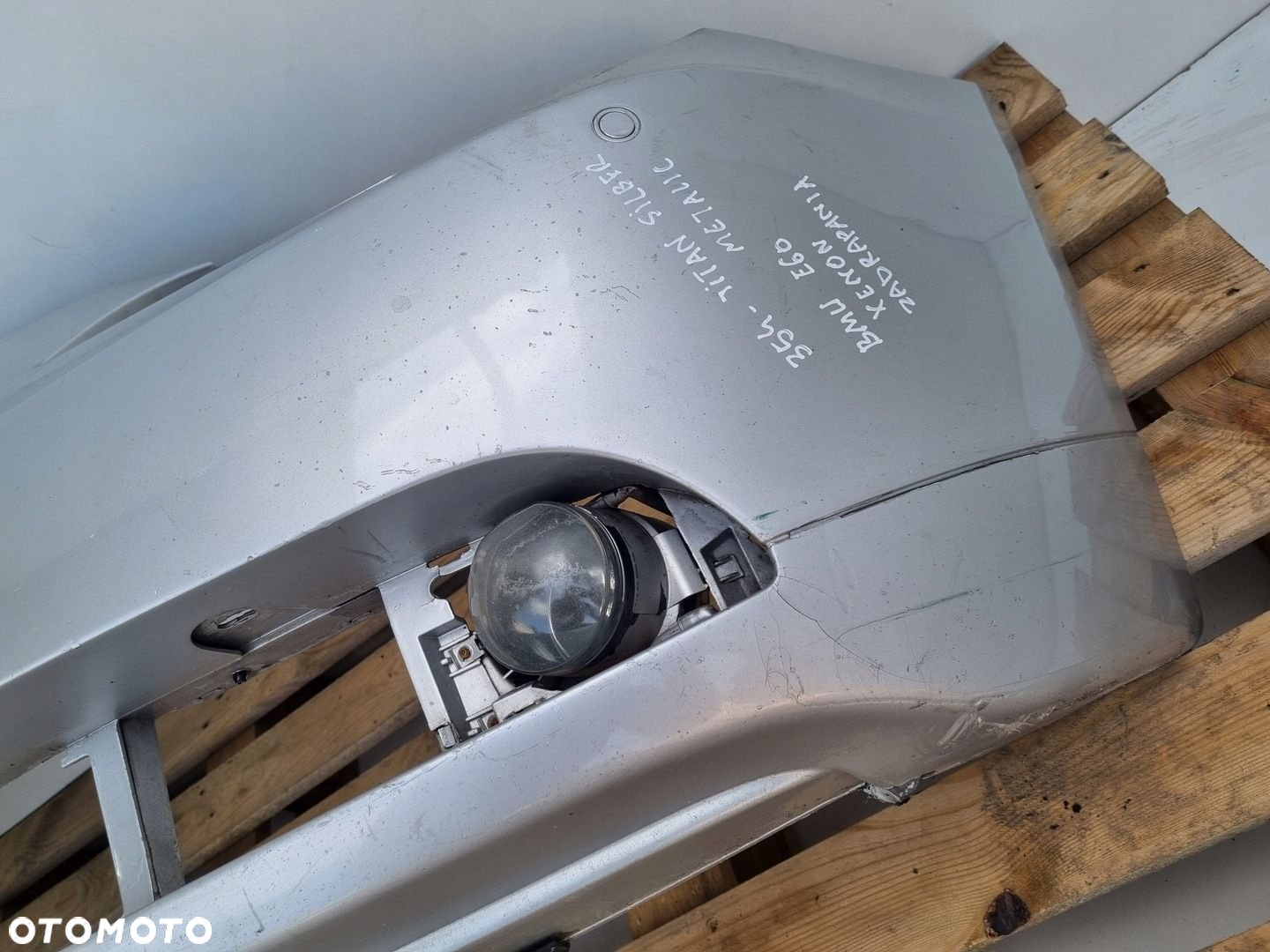 BMW E60 03-07r KOMPLETNY PRZEDNI ZDERZAK przód SREBRNY SPRYSKI PDC 354 - 6