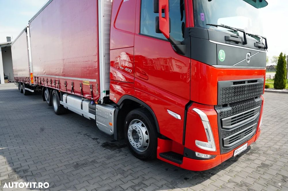 Volvo FH 460 / COMBINAT TANDEM / 120 M3 / TRANSITION / I-SAVE / I-PARK COOL / DIRECȚIE CU RIDICARE AXLE / WIELTON / CORTINĂ ARMATĂ - 6