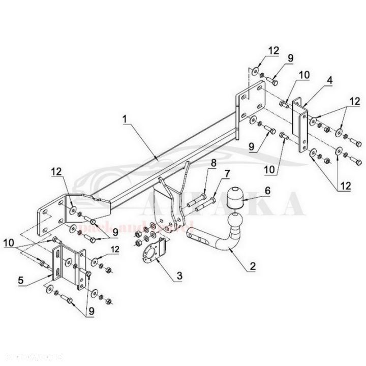 Hak Holowniczy Odkręcany Do Bmw Seria 5 E61 Touring Kombi 2004-2010 - 6