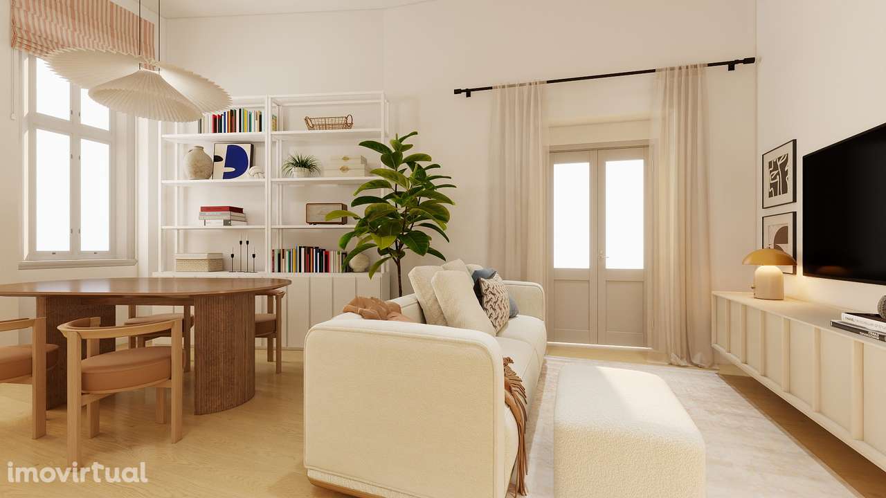 APARTAMENTO T1 | REMODELADO | TRAÇA ANTIGA | CENTRO LISBOA | 52 M2 - Grande imagem: 3/20