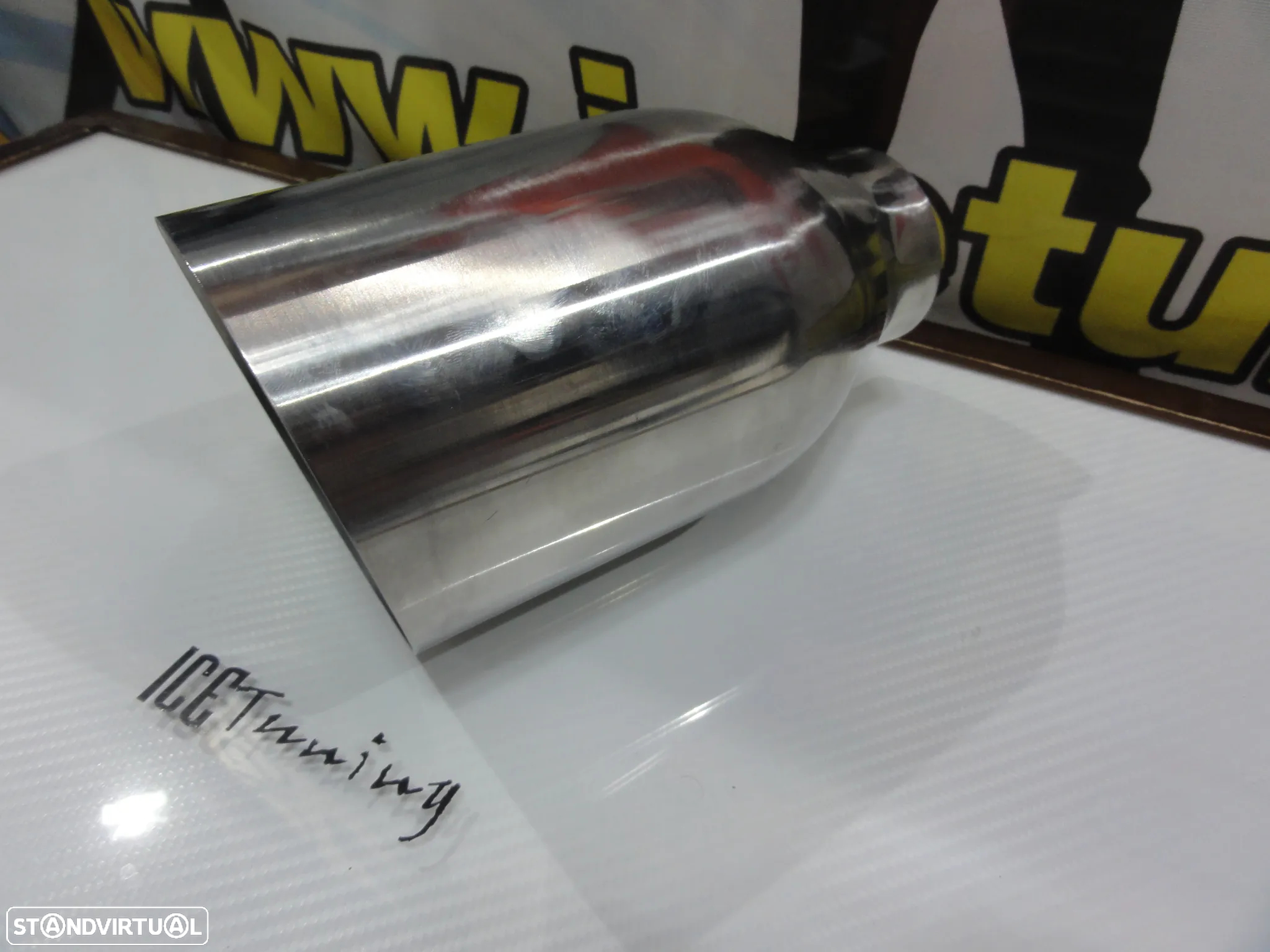 Ponteiras De Escape Redonda c/corte (obliqua) 110mm X 205MM 100% Inox - 9