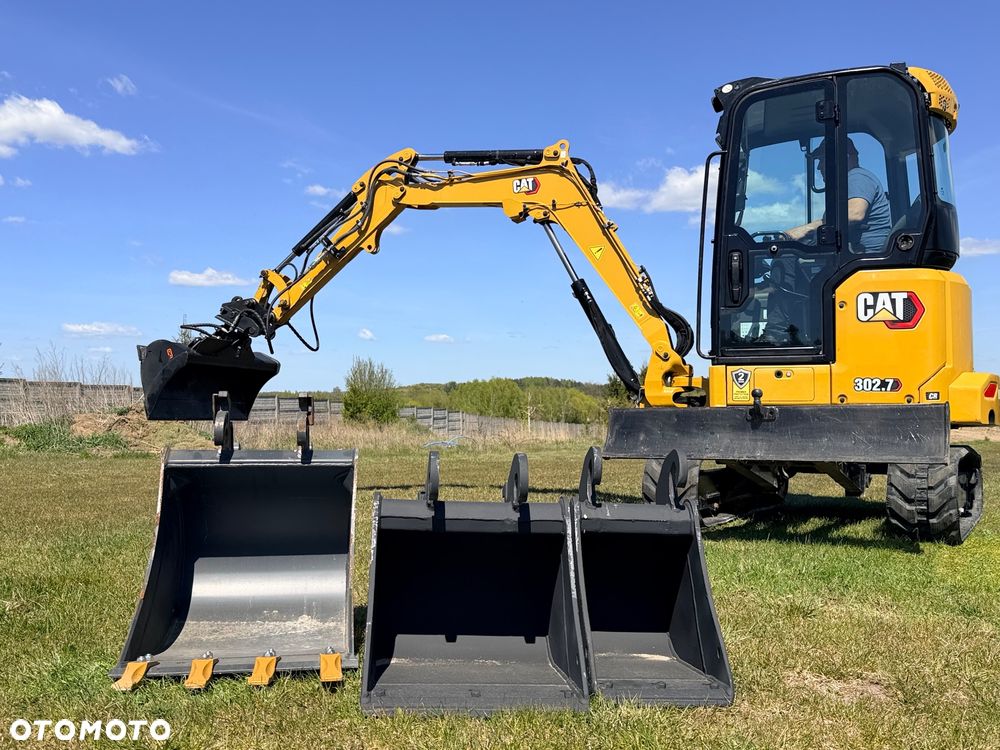 Caterpillar Minikoparka Cat 302.7 3xłyżki Skarpowa hydrL\P dodatkowe linie hydrauliczne szybkozłącze Gąsienice jak Nowe WIDŁY WIERTNICA za dopłatą - 8