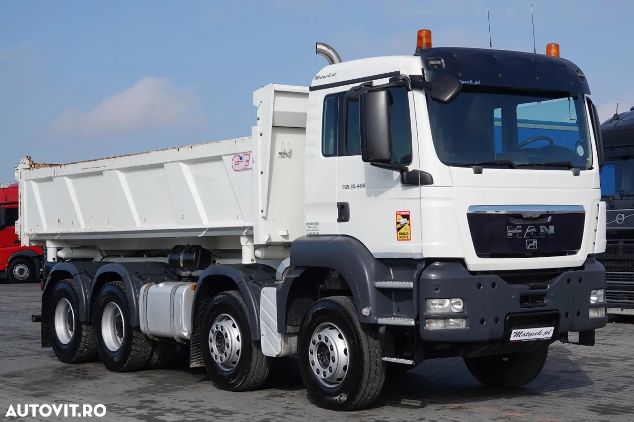 MAN TGS 35.400 / 8x4 / BASCULANTE / BORDMATIC / HYDROBOARD / ANVELOPE 100% - 12