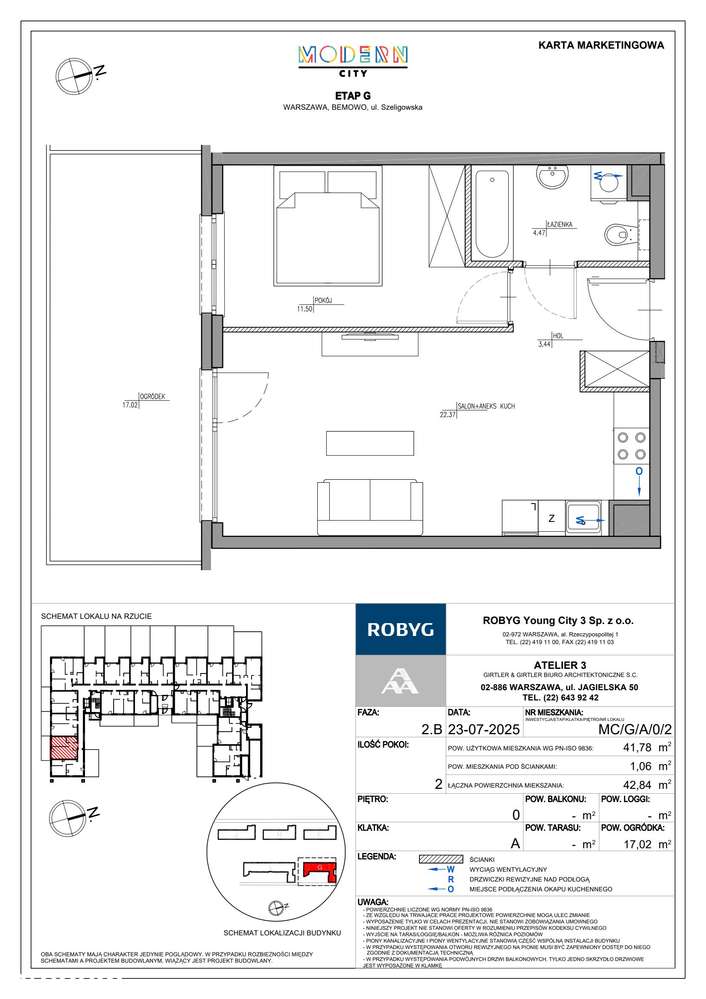 2-pokojowe mieszkanie 41m2 + balkon - Pełny obrazek: 2/17