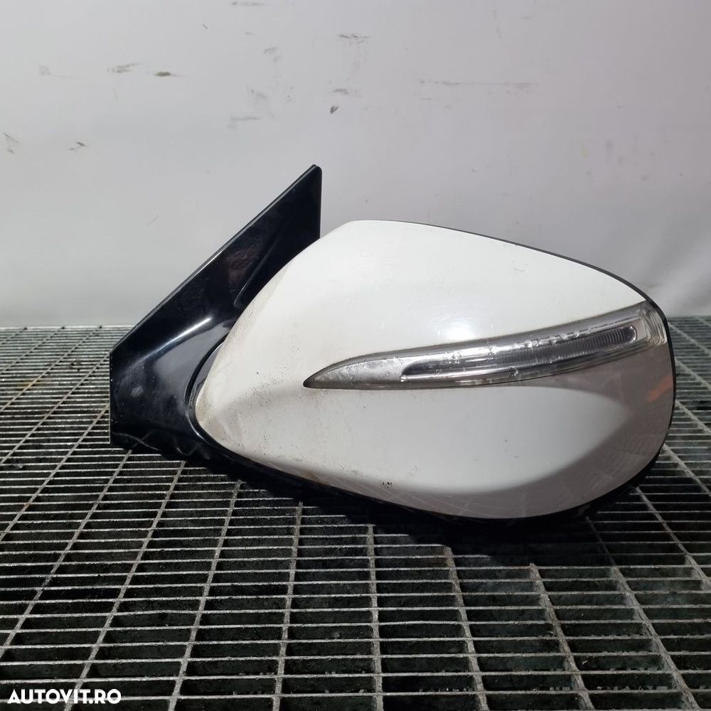 Oglinda stanga Hyundai Santa Fe 3 2012 - 2016 4 Usi Creamy White NCW (1351) Fără ... - 2