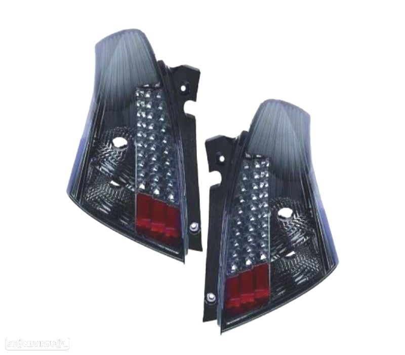 FAROLINS TRASEIROS LED SUZUKI SWIFT 05-10 ESCURECIDOS - 1