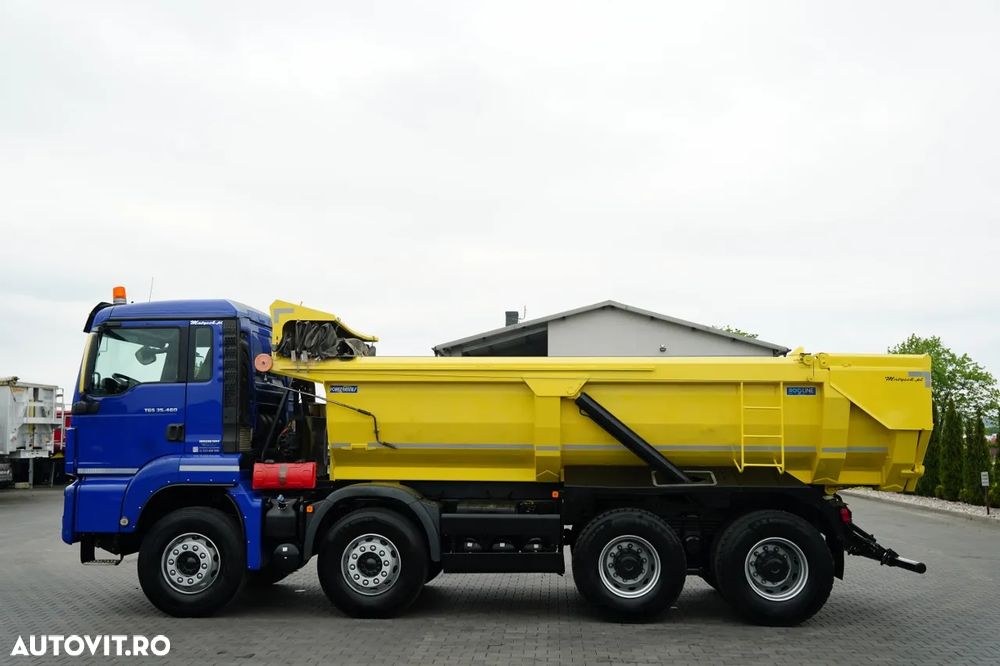 MAN TGS 35.460 / 8x4 / BASCĂLĂTOR 5.8 M / HIDROCLAPĂ / NAVIGAȚIE / 2018 - 7