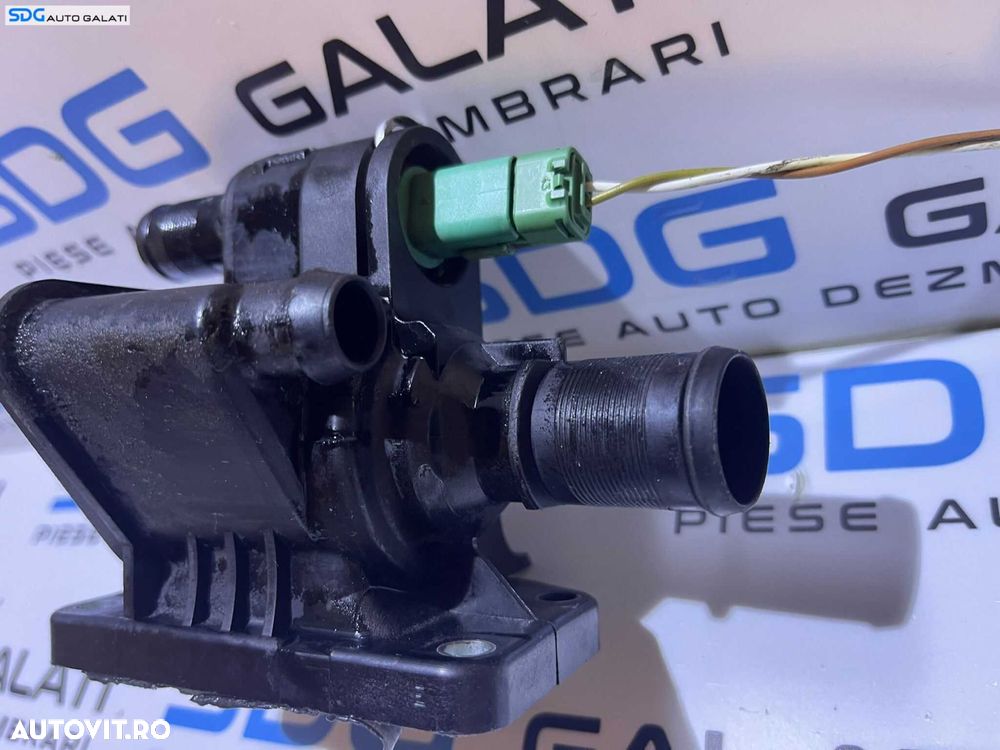 Corp Carcasa Flansa Termostat Senzor Temperatura Apa Motor Peugeot 207 1.4 HDI 2006 - 2015 Cod 848683C - 2