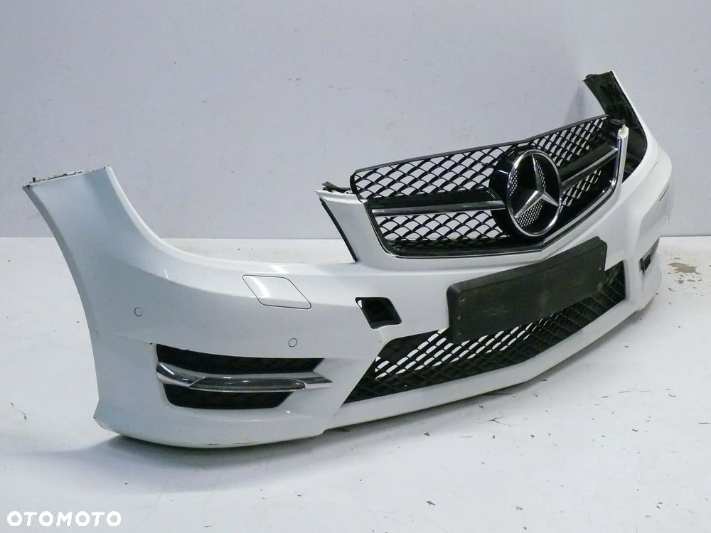 ZDERZAK MERCEDES C-KLASA W204 AMG 2011 2014 LIFT GRILL PDC XENON - 3
