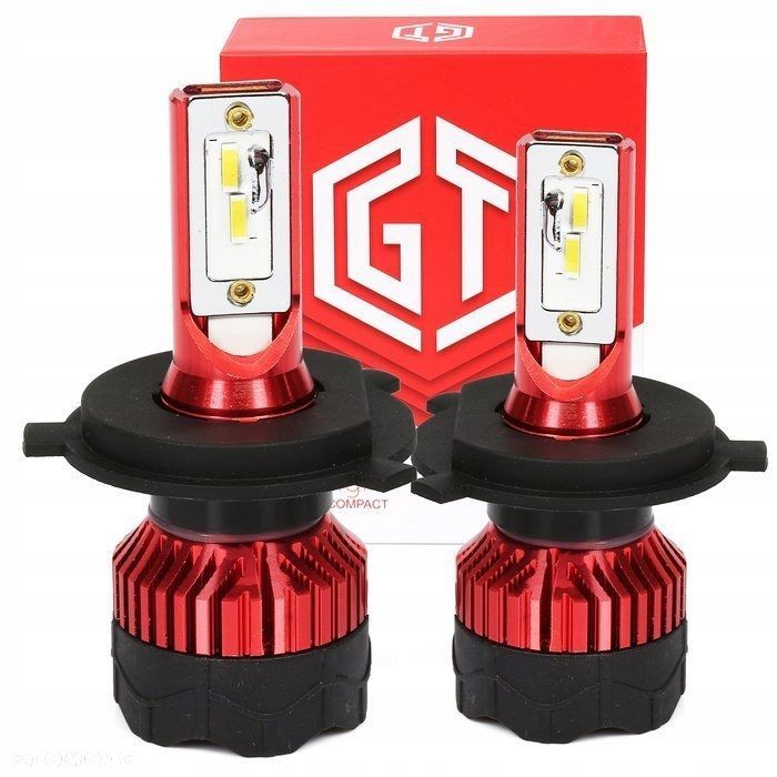 SUPER ŻARÓWKI LED H4 K5 GT COB 80W 16000lm - 1