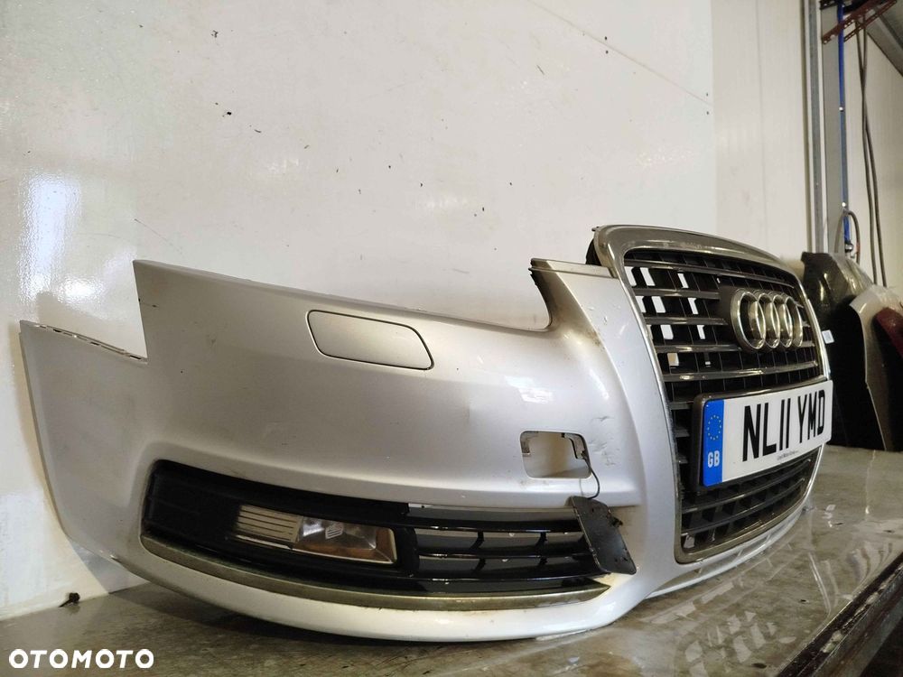 + ZDERZAK PRZÓD PRZEDNI AUDI A6 C6 LIFT FL LY7W SREBRNY SPRYSKIWACZE LAMP XENON HALOGENY - 3