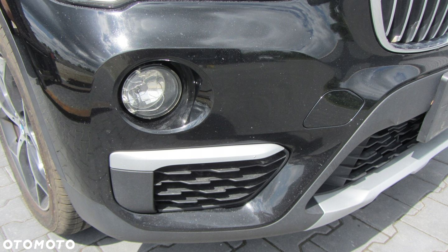 BMW X1 F48 ZDERZAK PRZEDNI PRZÓD KOMPLETNY 668 SCHWARZ 2 CZARNY GRILL - 3