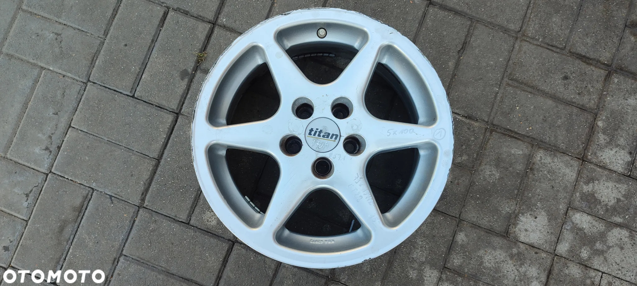 FELGI ALUMINIOWE 5x100 7Jx15 CALI ET28 fi 70.4/65.1 VW AUDI SEAT SKODA TOYOTA SUBARU KOMPET 4 SZTUKI TITAN - 2