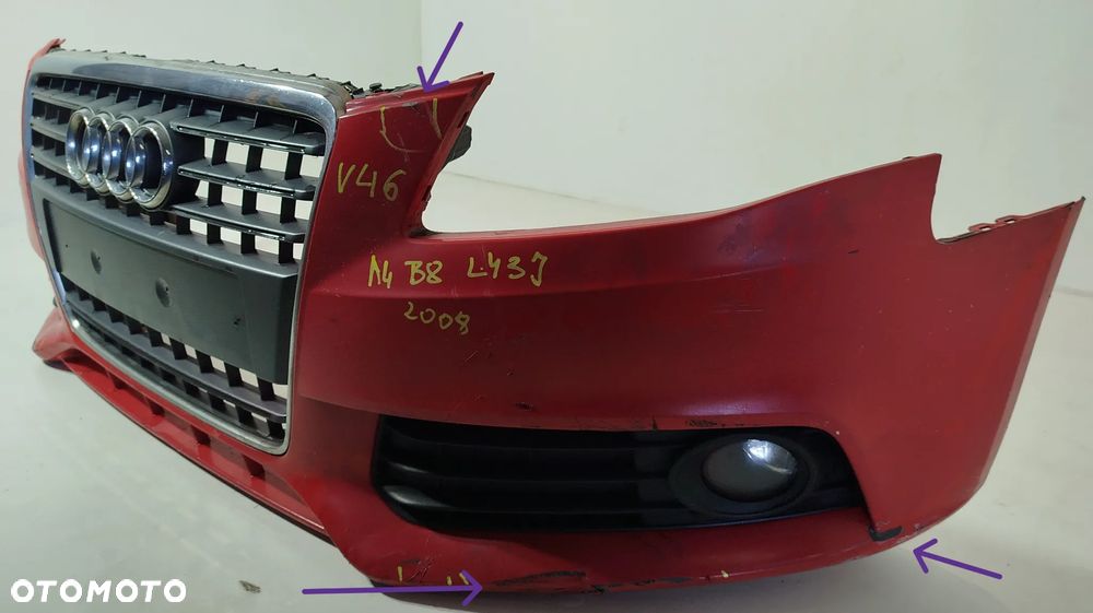 zderzak przedni przód grill AUDI A4 B8 07-15 LY3J - 2