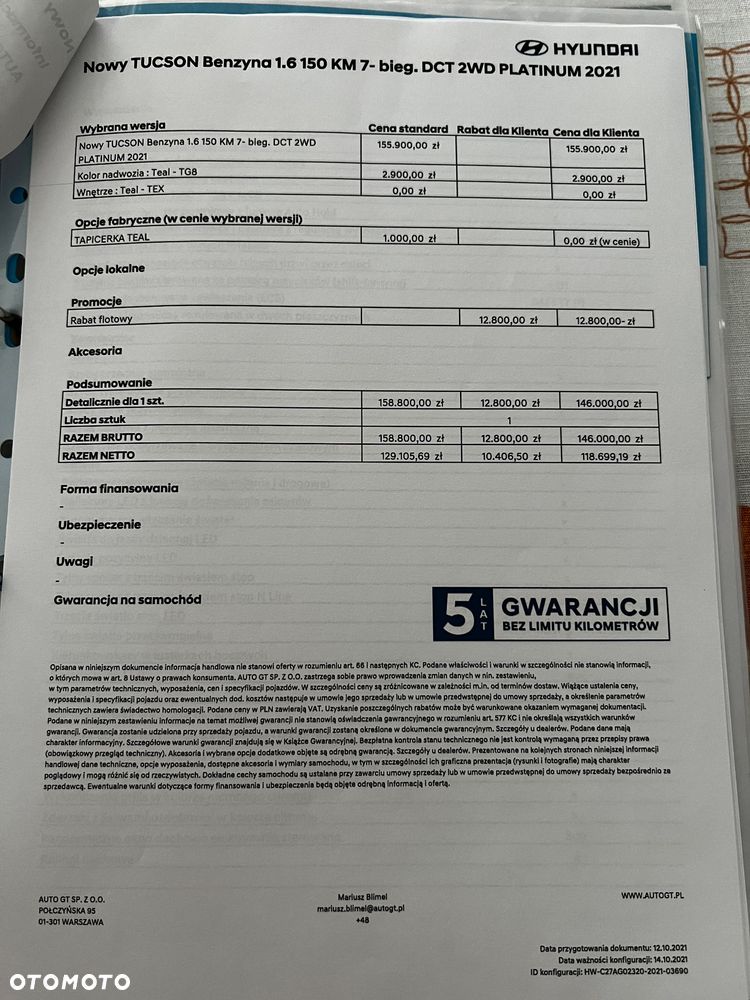Hyundai Tucson 1.6 T-GDi 48V Platinum 2WD DCT - 37