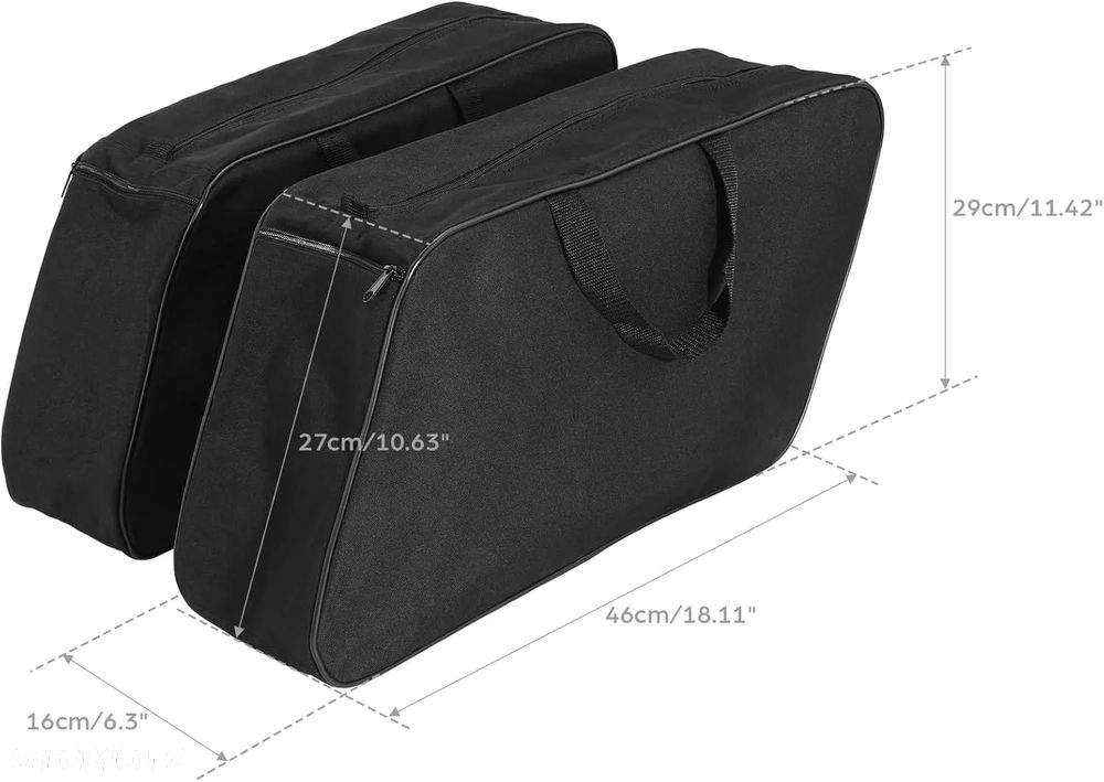 Torby do kufrów bocznych Harley Davidson torba wewnętrzna do kufra czarne - 2