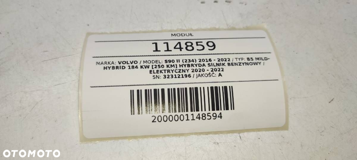 MODUŁ STEROWNIK POMPY PALIWA VOLVO S90 II 32312196 - 4