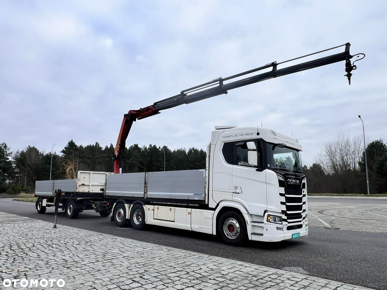 Scania s730 zestaw z przyczepa 2017/18 v8 palfinger dźwig z hds 6x2/4 - 11