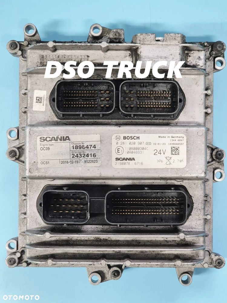 STEROWNIK SILNIKA SCANIA OCS1 2190078 BOSCH 0281020907 ECU 2432416 - 1