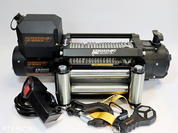 Wyciągarka K14 000XP 24 V z liną stalową i sterowaniem bezprzewodowym 218:1