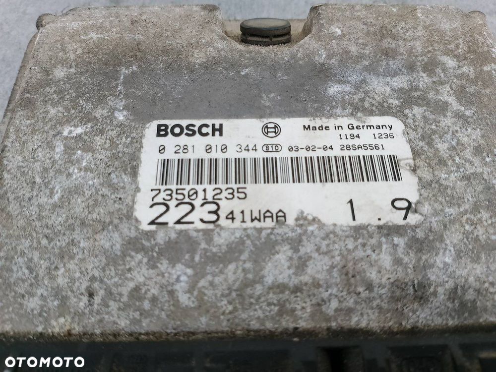 KOMPUTER, STEROWNIK FIAT DOBLO I 73501235 0281010344  1.9 JTD BOSCH - 4