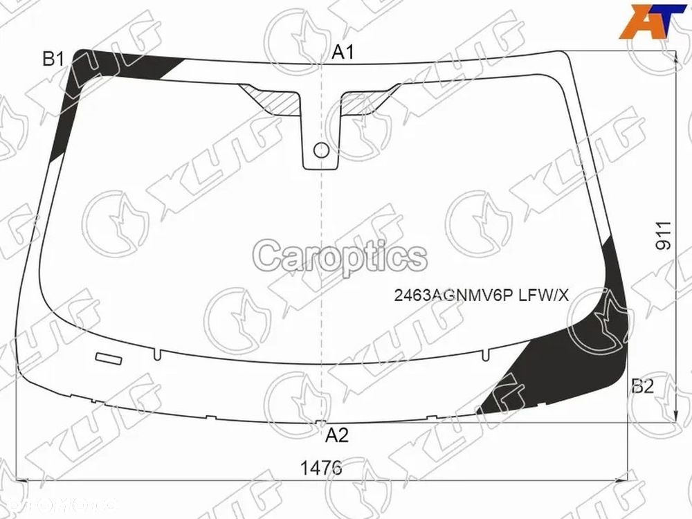 SZYBA CZOŁOWA BMW 6 F06/F12/F13 2012- SENSOR