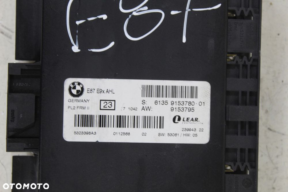 MODUŁ STEROWNIK ŚWIATEŁ BMW E87 9153780 - 2
