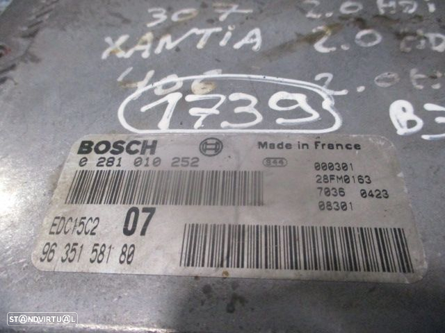 Centralina 0281010252 9635158180  PEUGEOT 206 2000 2.0 HDI 90CV 3P BRANCO BOSCH - 4