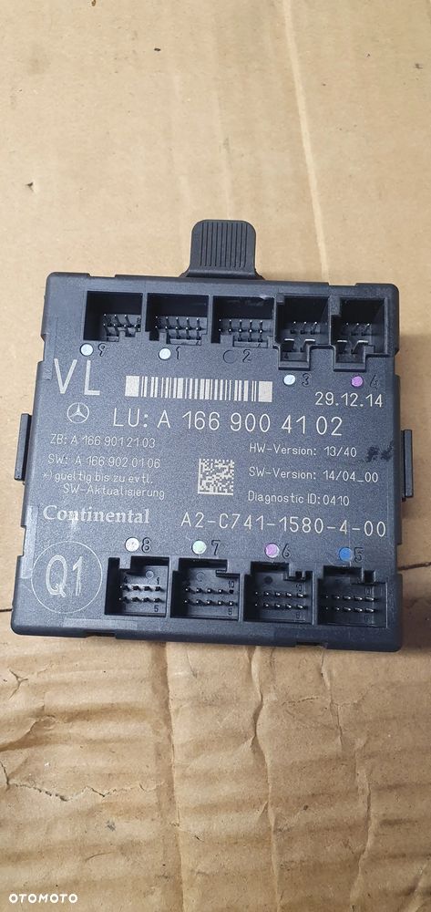 Moduł sterownik drzwi lewy przód Mercedes GL X166 W166 A1669004102 - 4