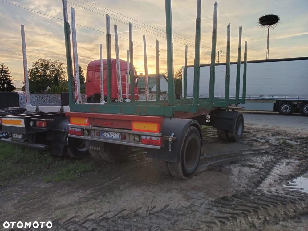 Przyczepa do drewna drzewa lasu kłonicowa dwuosiowa - 9