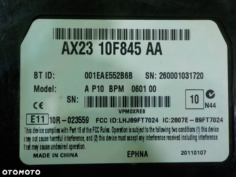 LAND ROVER FREELANDER II LIFT 2.2 TD4 11r 5D modul bluetooth AX2310F845AA - 5