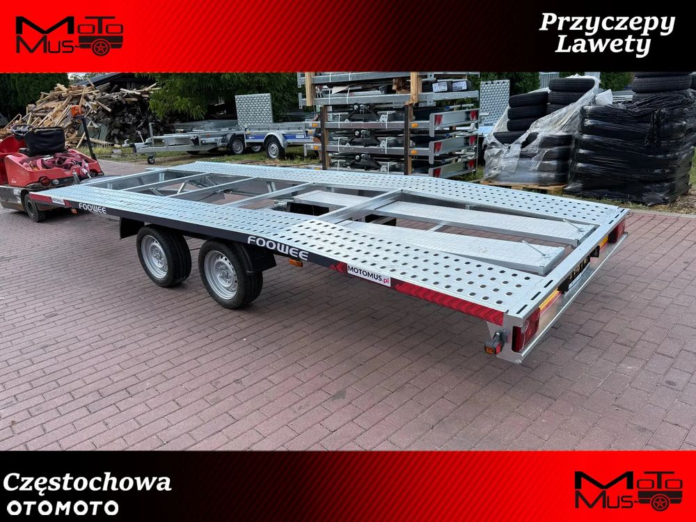 Inny Laweta  raz łamana 4.5x2m koła 195r13c  najazdy alu 2700kg dostawa MOTOMUS