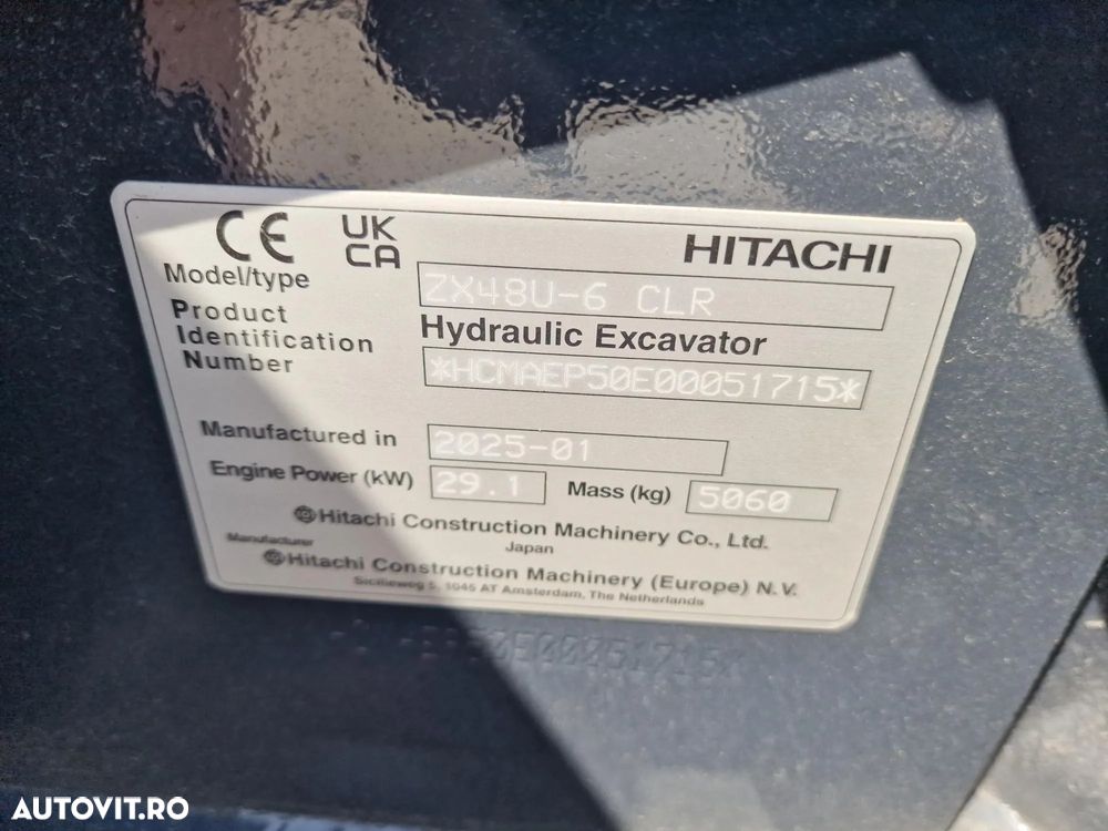 Hitachi ZX48, 5 tone, NOU, CUPLA RAPIDA+3 CUPE noi, Aer conditionat, Instalatia picon pe bratele de excavare, Computer de bord, produs in JAPONIA, posibilitate leasing 5 ani-PROMOTIE 54.500 EUR+Tva - 18