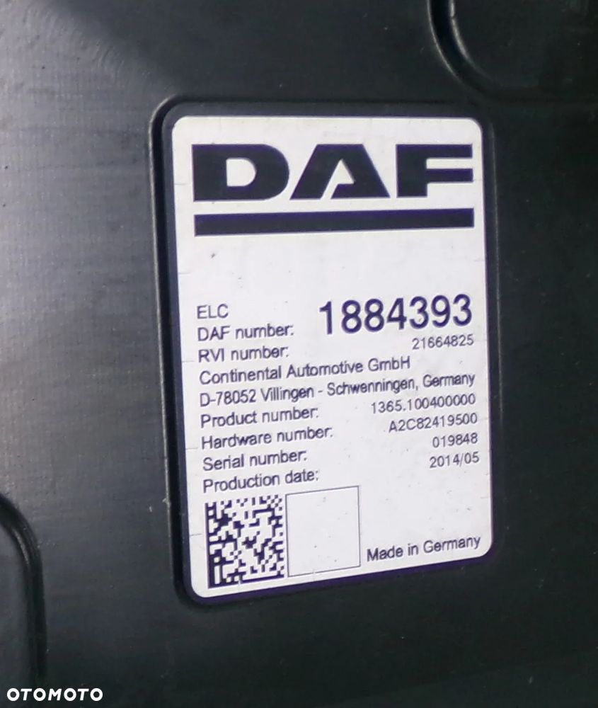 KOMPUTER STEROWNIK KASETA ŚWIATEŁ ELC DAF XF 106 1884393 - 3