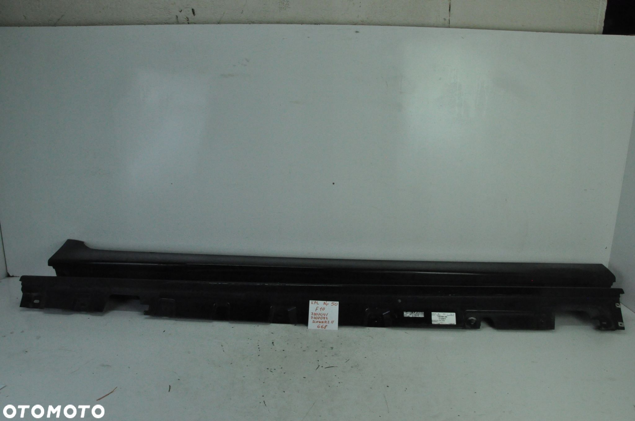 Bmw F10 Listwa Progowa Schwarz Ii 668 7207091 7207092 Kpl Nr 50 - 1