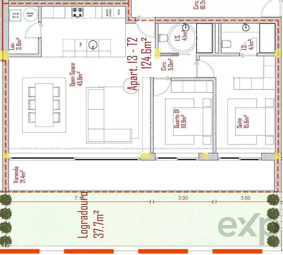 Apartamento T2 com Logradouro Privativo e Piscina - Grande imagem: 3/10