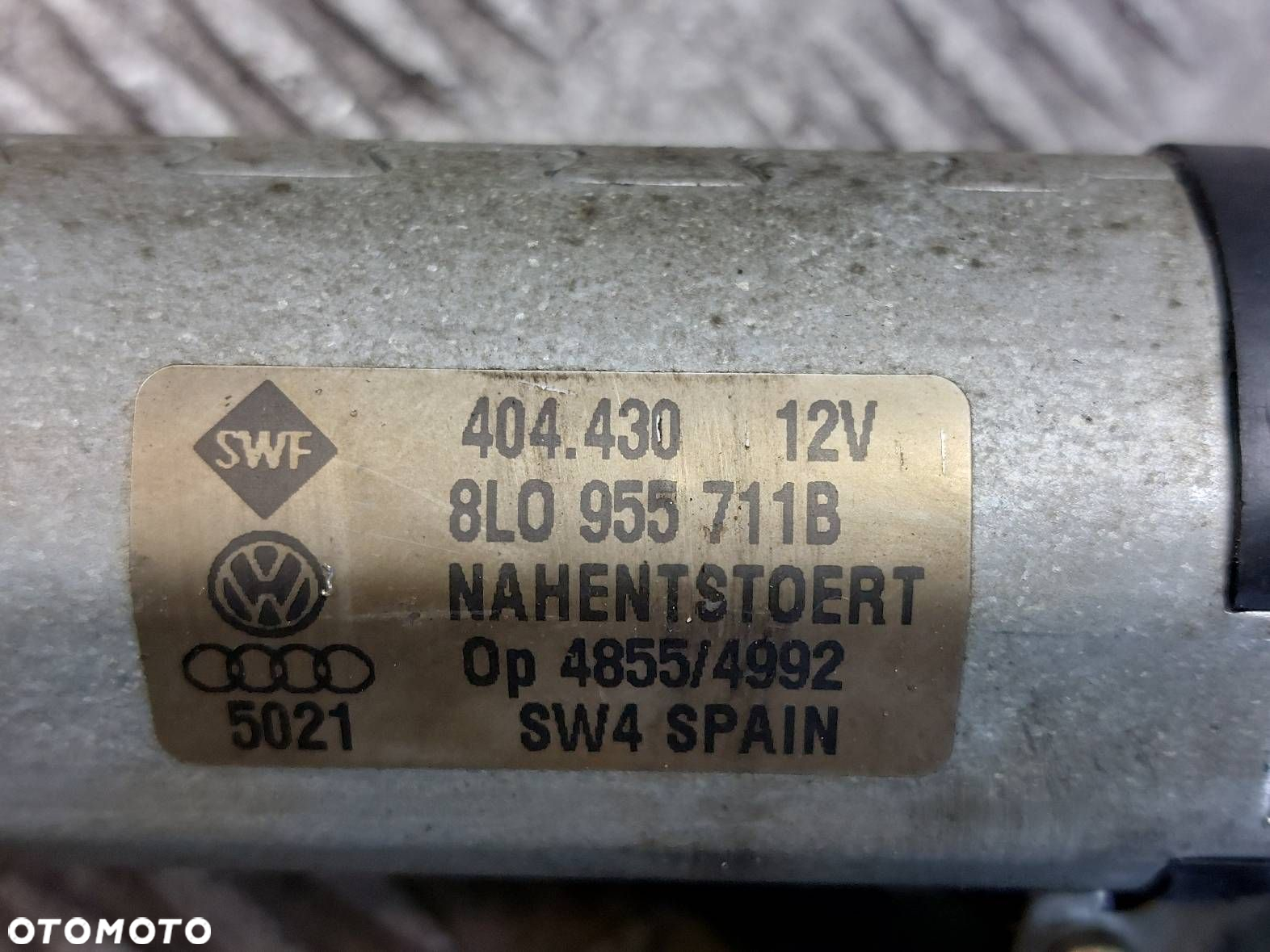 SILNICZEK WYCIERACZKI TYŁ + RAMIĘ AUDI A4 B5 KOMBI AVANT 8L0955711B - 5