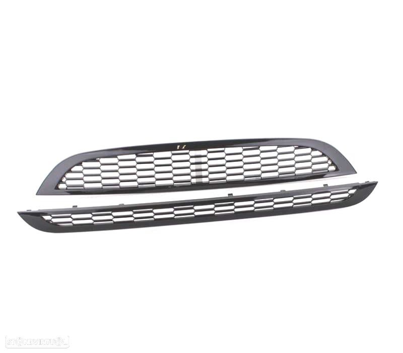 GRELHA FRONTAL MINI COOPER S 01-06 PRETO BRILHANTE - 3
