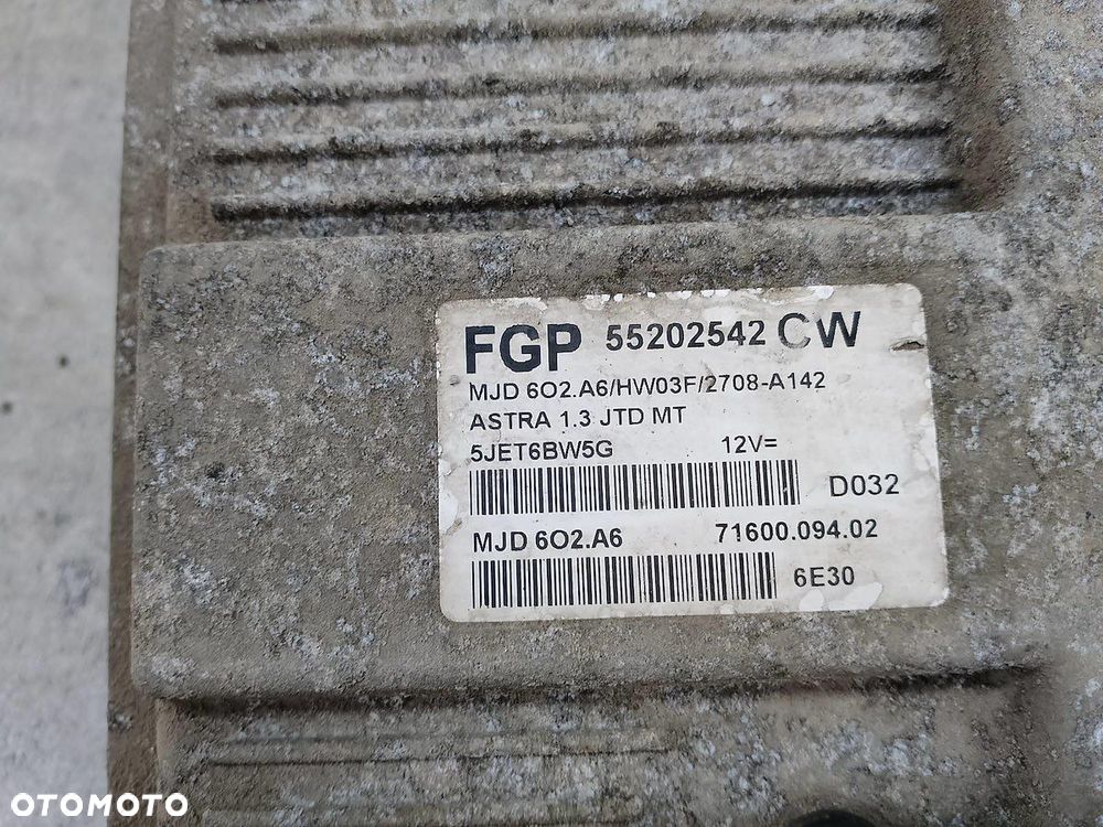KOMPUTER, STEROWNIK OPEL ASTRA H 55202542CW 71600.094.02 1.3 CDTI - 4