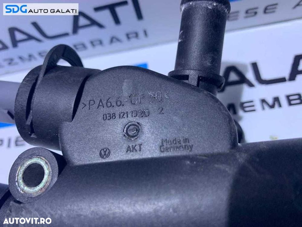 Suport Carcasa Termostat Flansa Senzor Temperatura Apa VW Polo 9N 1.4 TDI AMF BAY BNV BNM BWB BMS 2002 - 2010 Cod 038121132D [M5493] - 5