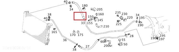 MERCEDES VITO W639 Przewod chlodzenia skrzyni biegow prawy OE - 2